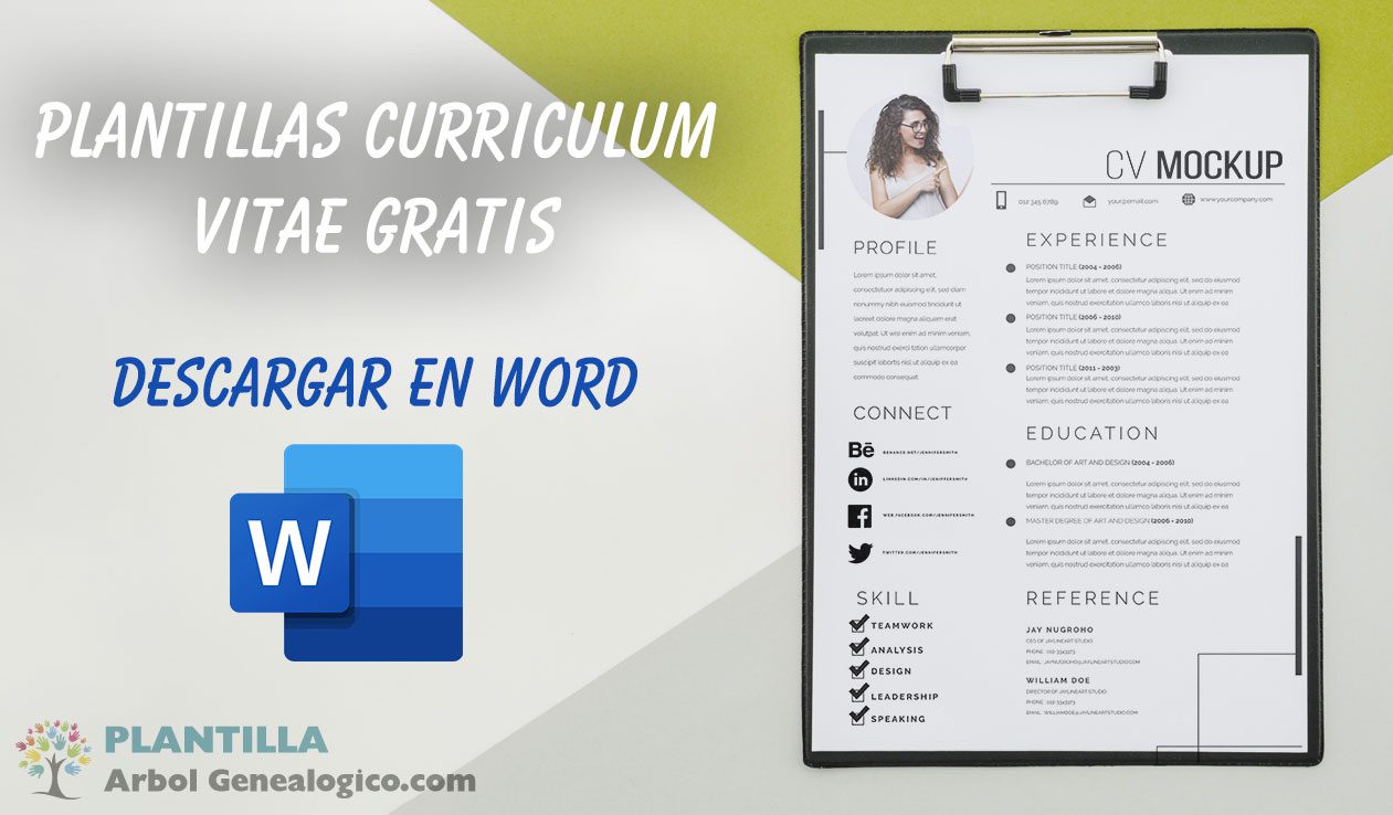 Plantilla Cv Word Gratis ▷ Plantillas para Curriculum Vitae GRATIS ➡️ 《 CV en WORD 》