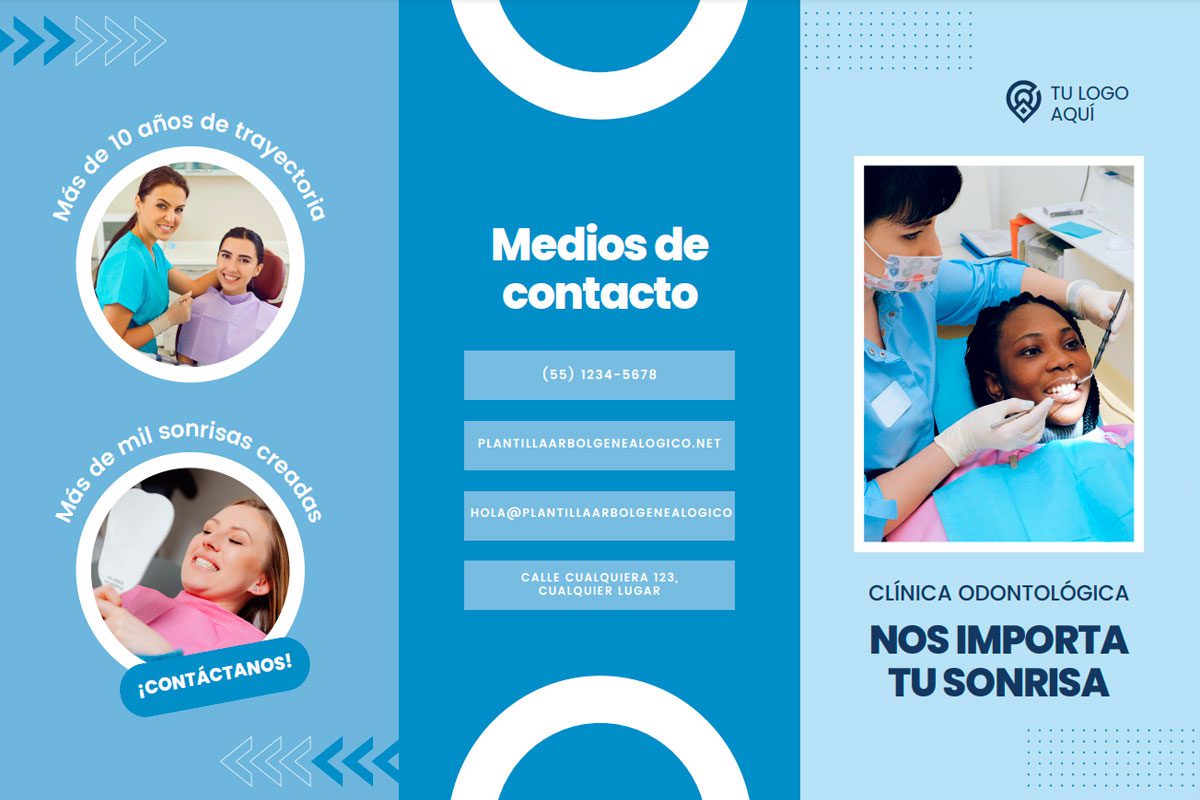 Triptico Clínica Dental Moderno