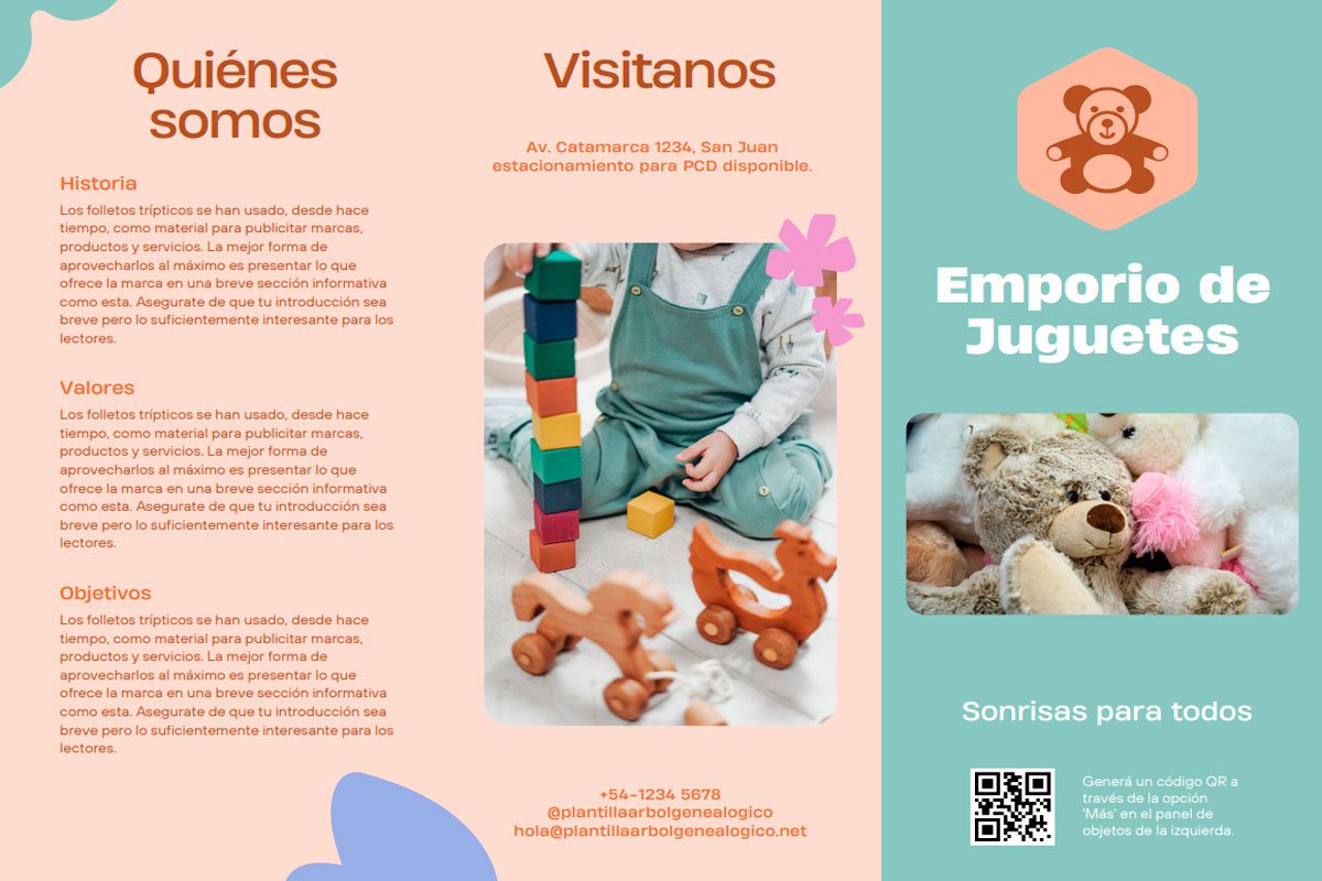 Triptico Juguetería infantil