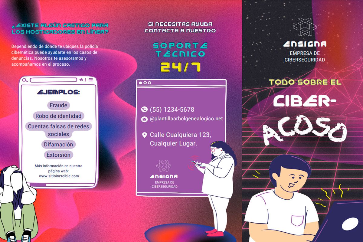 Tríptico grooming ciberacoso Internet