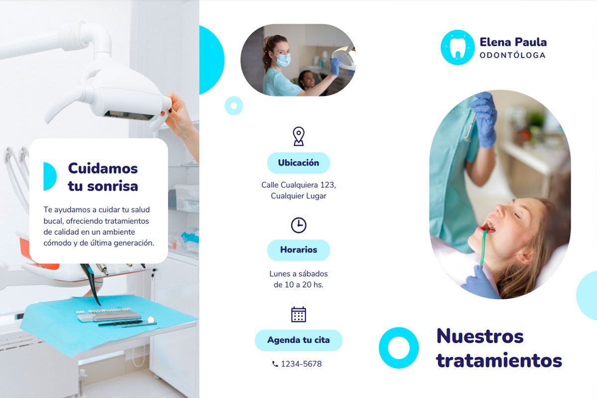 Tríptico odontologa particular